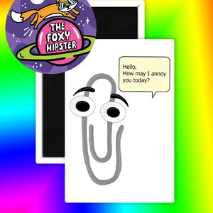 Clippy Paper Clip  Refrigerator Magnet