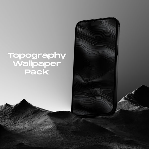 Topography Wallpaper Pack, Intricate Landscape Art, Smartphone Screen Enhancer, Unique Gift for Tech Enthusiasts