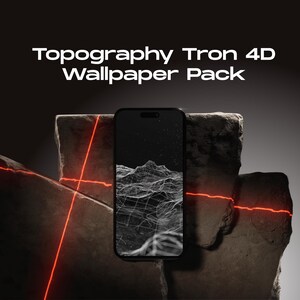 Topography Tron 4D Wallpaper Pack, Intricate Landscape Art, Smartphone Screen Enhancer, Unique Gift for Tech Enthusiasts