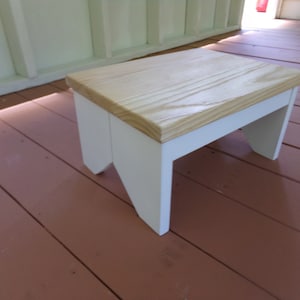 Rustic Step Stool- Medium- White and Ash