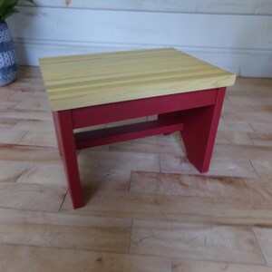 Rustic Step Stool- Medium- Colonial Red With Hardwood Top - Etsy
