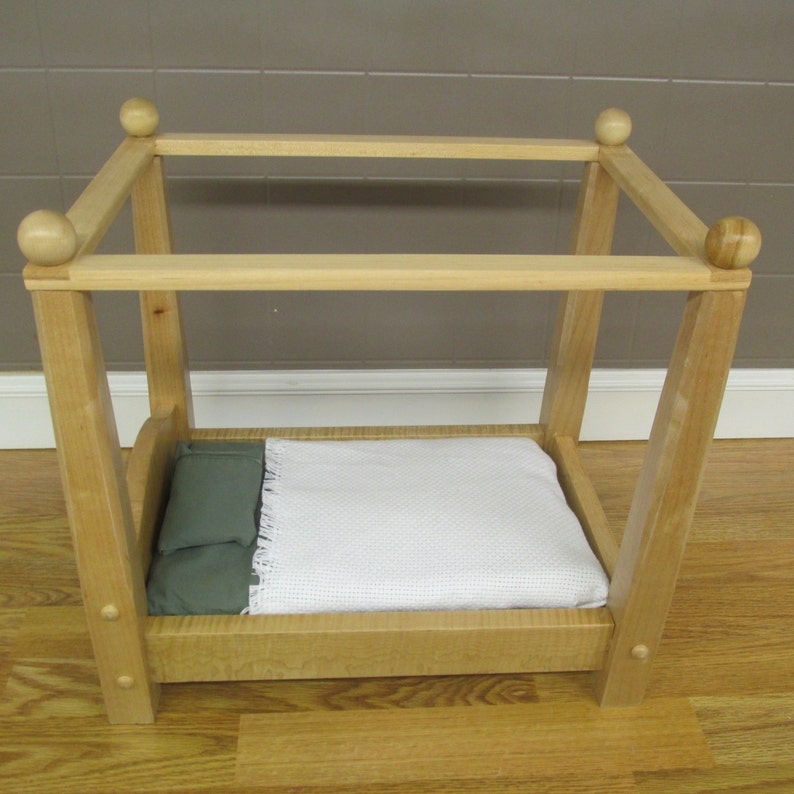 Canopy Doll Bed Maple Wood With a Clear Finish Etsy