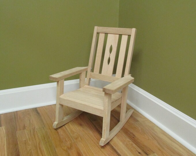 Child's Oak Rocking Chair unfinished Free Shipping Etsy