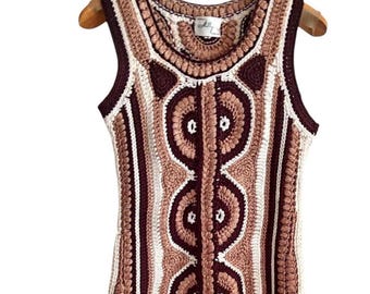 Vestido mini de punto de crochet pesado Y2k - Milly of New York - S