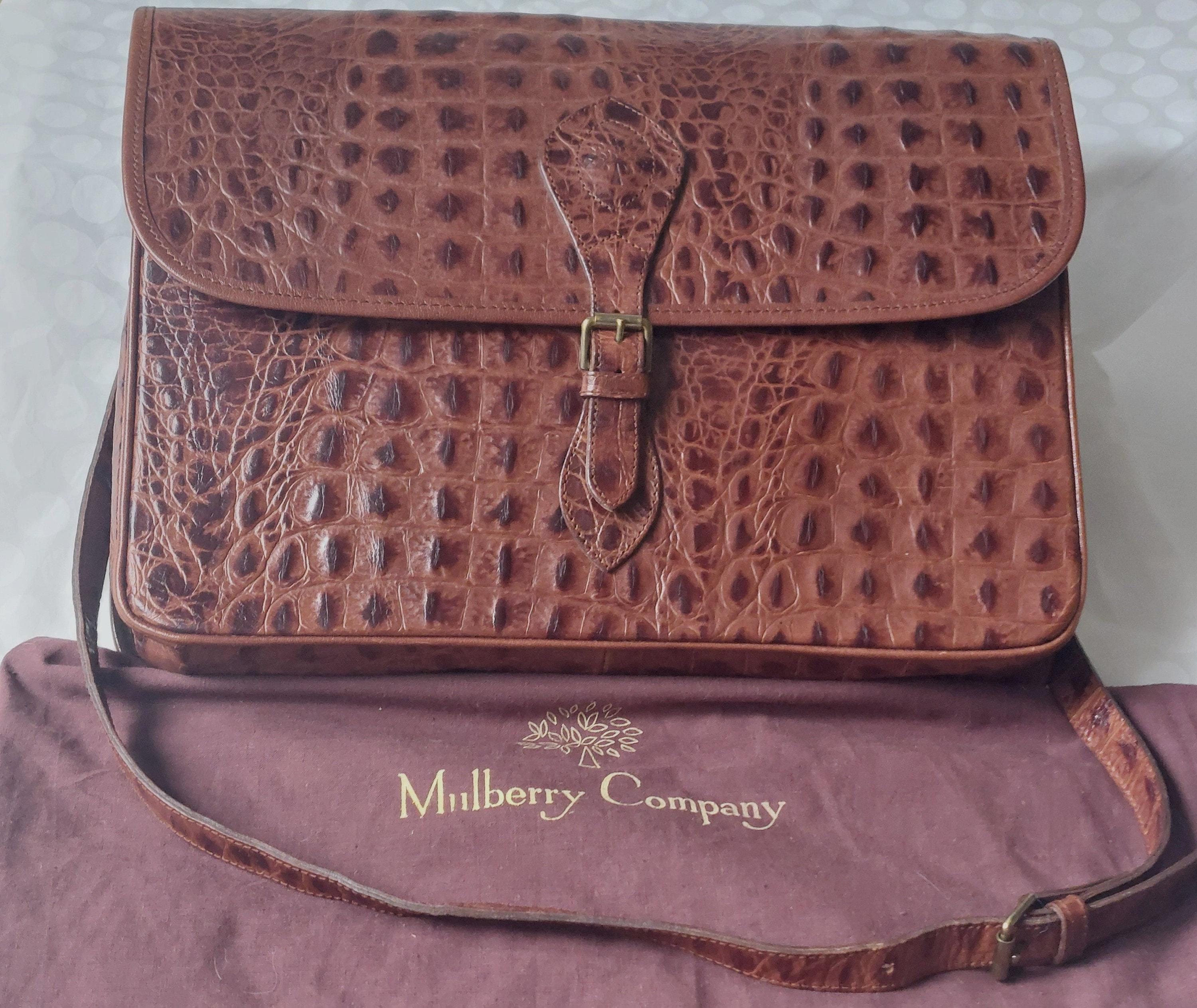 MULBERRY 正規品　80s-90s　vintage 高級travelバッグ Vintage Mulberry Bamboo Bag from England. For Sale at Ruby Lane