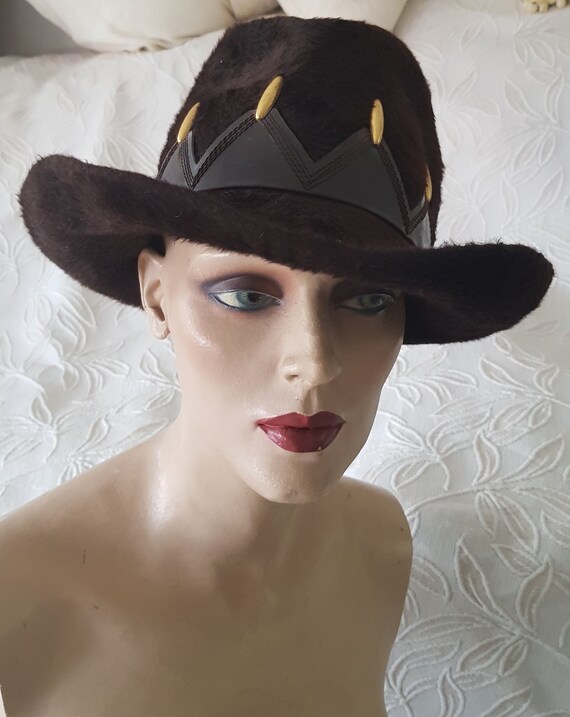 40s, 50s Miss Dolores Fedora Homburg Hat