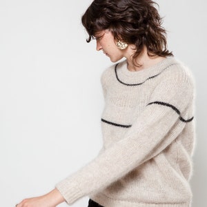 Geometric Beige Jumper image 1