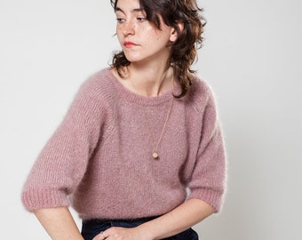 Pull en mohair manches 3/4