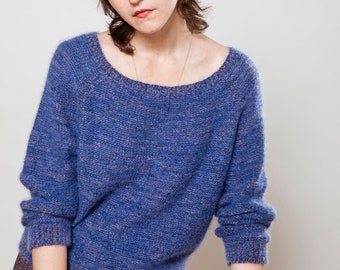 Blue Doubleface Sweater, light and fluffy