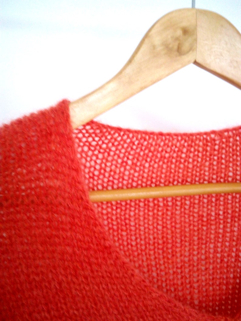 Pull en mohair, grosse maille, léger et moelleux image 7