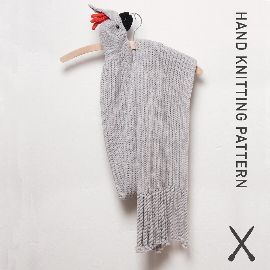 KNITTING PATTERN, Cockatoo Scarf by Nina Fuhrer