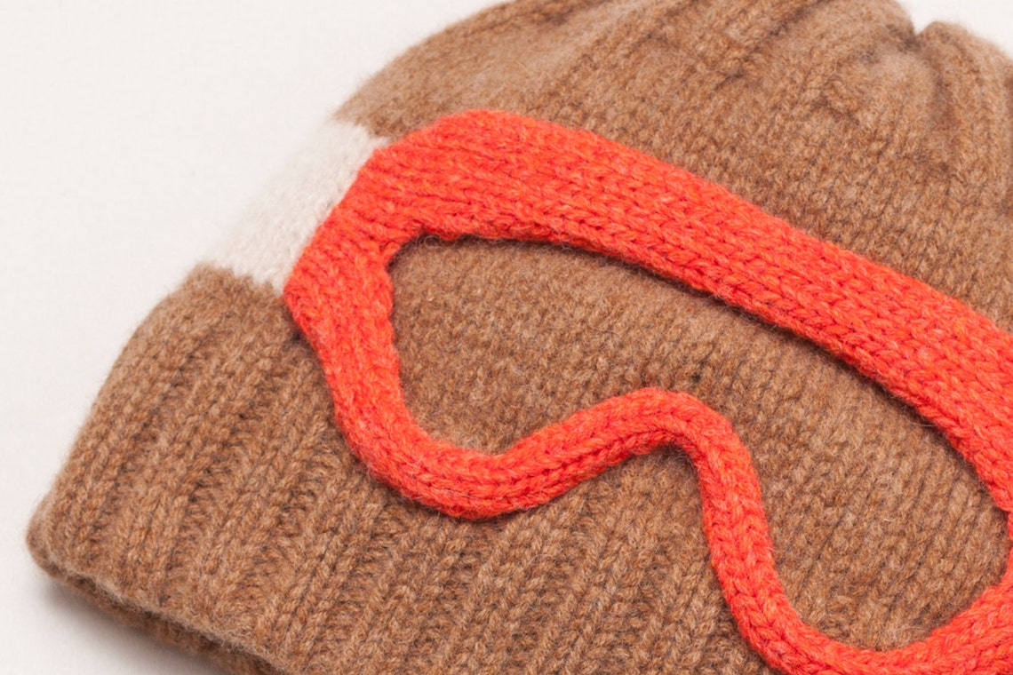 Ski Goggles Hat Brown Etsy UK