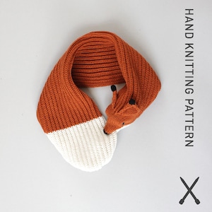 KNITTING PATTERN, Fox Scarf by Nina Führer, detailed instruction in english and german