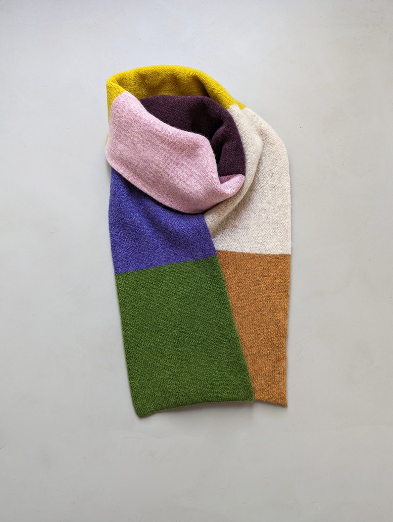 plain colorful striped scarf with 7 colours image 5