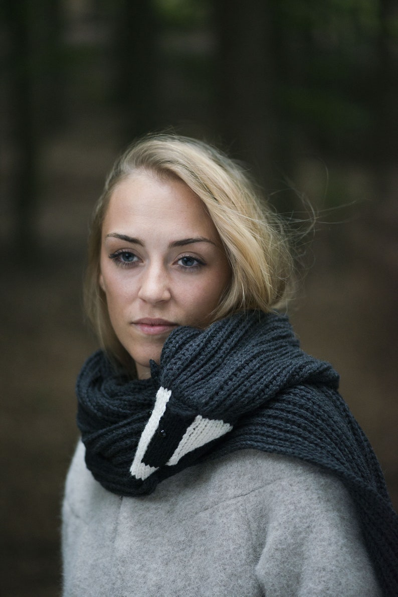 KNITTING PATTERN, Badger Scarf by Nina Führer image 4