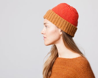 bicolour beanie