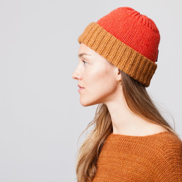 bicolour beanie