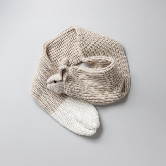 Hasenschal für Tierfreunde, gestrickter Schal mit Kaschmir in verschiedenen Farben
