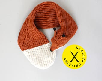 KNITTING PATTERN, Fox Scarf by Nina Führer, detailed instruction in english and german