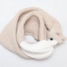 Cat Scarf – Chunky Knit Scarf Featuring White and Beige  