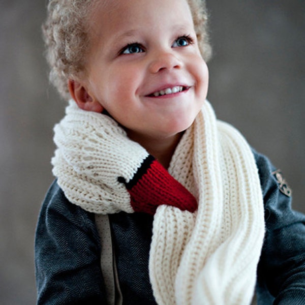 Chunky Knitted Birdy Scarf for Kids