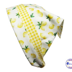 Lemon Head Scarf Headbands for Women, Cottagecore Kerchief for Adult, Fashion Hair Band for Ladies with Elastic Back, Bandana by Sheylily