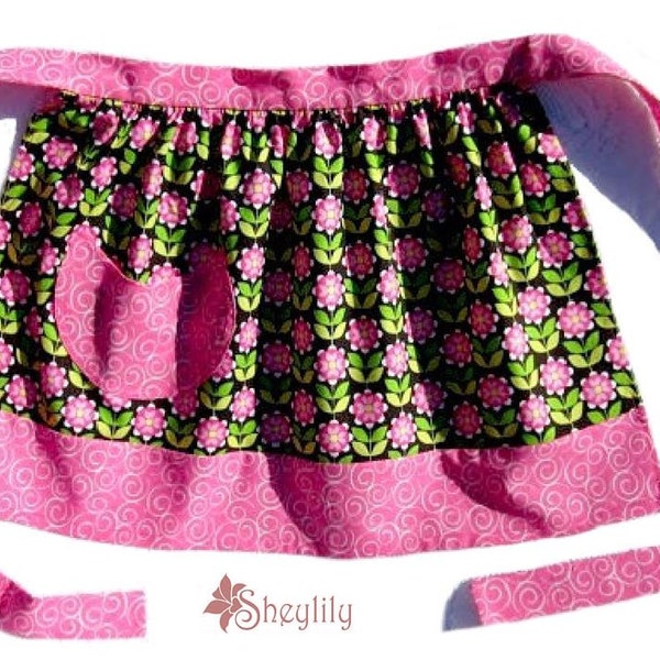 Pink Floral Apron for Girls