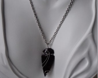 Obsidian Arrowhead Pendant