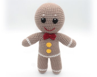 Crochet Pattern: Gingerbread Man, Amigurumi Gingerbread Man, Christmas Toy Crochet Pattern, Christmas Gift, Christmas Decor (English)