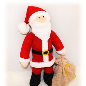 Knitting Pattern: Santa Claus With Two Toys in His Bag, Father Christmas Doll (English)