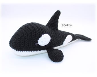 Crochet Orca Pattern, Amigurumi Sea Creature, Ocean Animal Soft Toy, Orca Whale Crochet Toy Pattern (English)