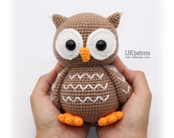 Owliver the Owl Crochet Pattern, Crochet Owl Soft Toy, Bird Crochet Pattern, DIY Owl Tutorial, Amigurumi Owl Pattern (English)