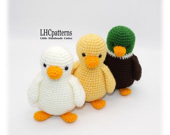 Crochet Pattern: Duck, Chick and Goose, Crochet Birds Pattern, Amigurumi Birds (English)