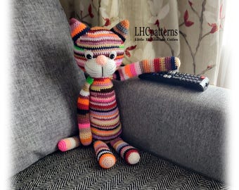 Crochet Pattern: Scrap Yarn Toy – Cat, Yarn Leftovers Cat Toy, Amigurumi Cat, Cat Crochet Pattern (English)