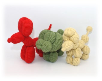 Crochet Pattern: Balloon Dog, Dog Stuffed Toy, Amigurumi Balloon Dog (English)