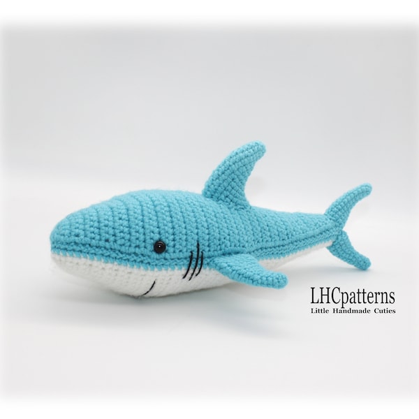 Crochet Pattern: Cute Shark Stuffed Toy, Amigurumi Shark, Amigurumi Fish, Crochet Fish Pattern, Sea Creature Sift Toy (English)