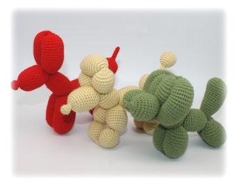 Crochet Pattern: Balloon Dog, Dog Stuffed Toy, Amigurumi Balloon Dog (English)