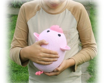 Pig Doorstop Crochet Pattern, Crochet Pig Pattern, Heavy Toy Doorstop Piggy Crochet Pattern, Amigurumi Pig Pattern