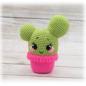 Modello all'uncinetto: Cactus giocattolo, Cactus Amigurumi, Pianta nel vaso (inglese)