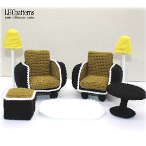Doll Furniture Set Crochet Pattern
