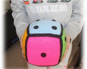 Crochet Pattern: Dice, Dice Soft Toy, Playing Soft Dice, Playing Giant Dice, Crochet Cube (English)