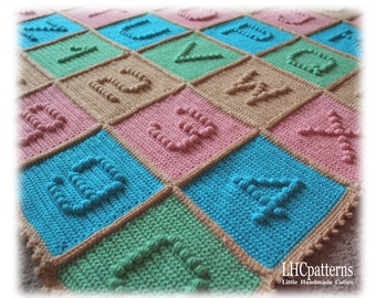 Crochet Pattern: Baby Toddler Alphabet and Numbers Blanket Playmat (English)
