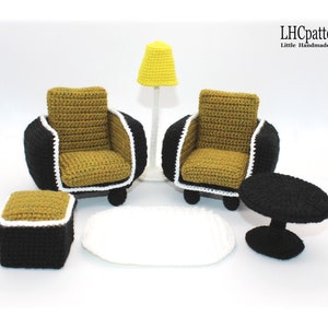 Doll Furniture Set Crochet Pattern
