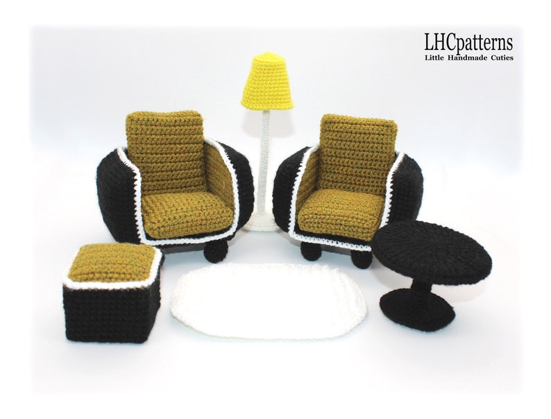 Doll Furniture Set Crochet Pattern