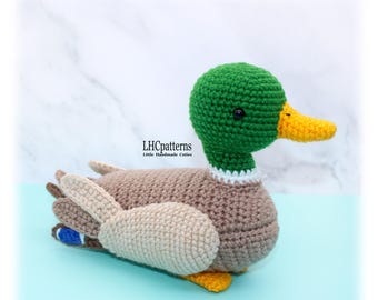 Mallard Duck Crochet Pattern, Amigurumi Bird PDF, Realistic Duck Plush Pattern, Wildlife Crochet Tutorial, Farmhouse Décor DIY (English)