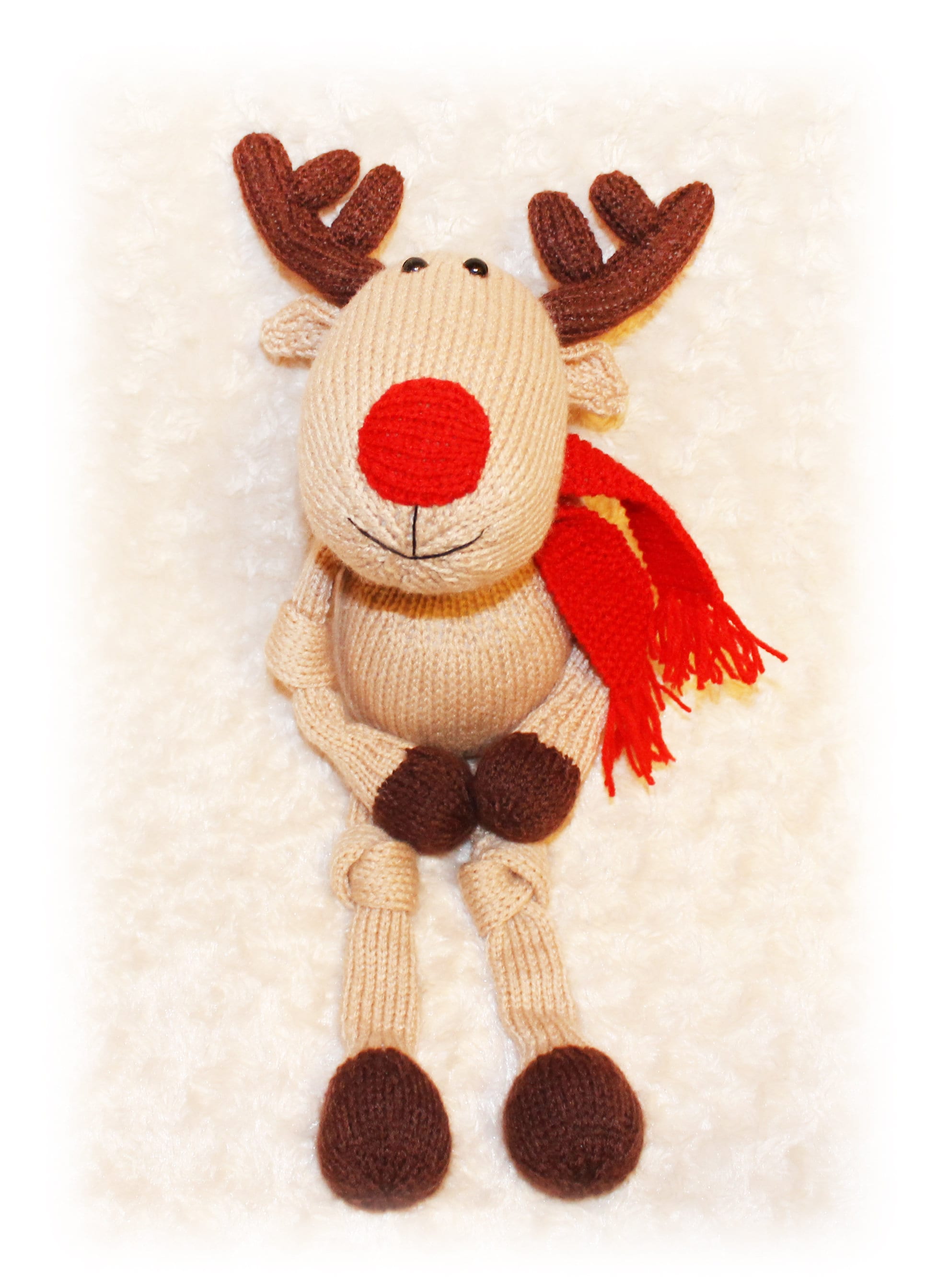 Reindeer Knitting Pattern an Extremely Soft Huggable and Etsy Canada
