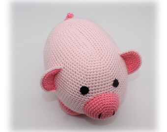Haakpatroon: Varkensdeurstopper, Verzwaarde Varkensdeurstopper, Zwaar Speelgoed, Verzwaarde Varkensdeurstopper, Amigurumi Varken (Engels)