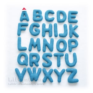 Patrón de crochet: letras mayúsculas del alfabeto, letras suaves, letras de juego, ABC suave, patrón de alfabeto de ganchillo, alfabeto suave (inglés)