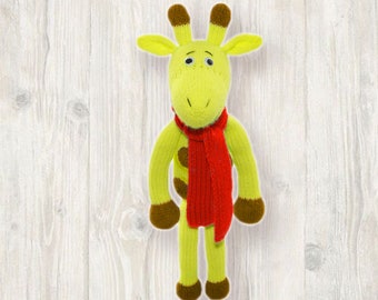 Knitting Pattern: Giraffe Stuffed Toy (English)