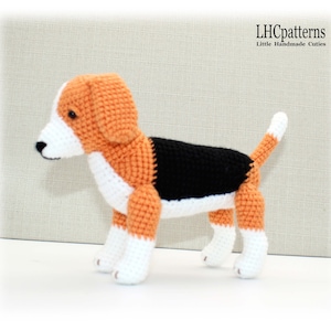 Modèle au crochet : chien beagle, chiot beagle, chien amigurumi, beagle amigurumi, chiot amigurumi, peluche pour chien (anglais)